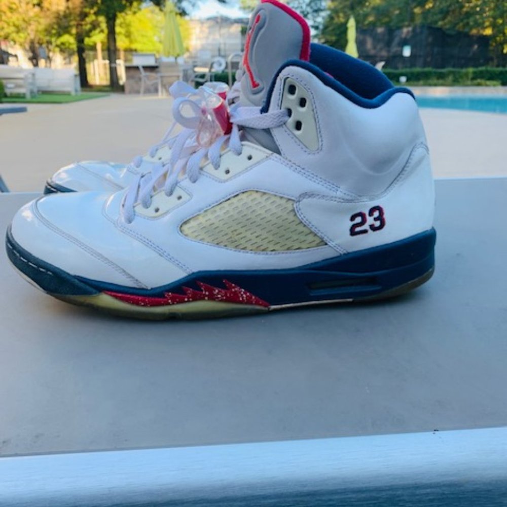 Pre-Owned: Nike Air Jordan 5 V Olympic Independence Day 13 Retro OG 136027-103 W